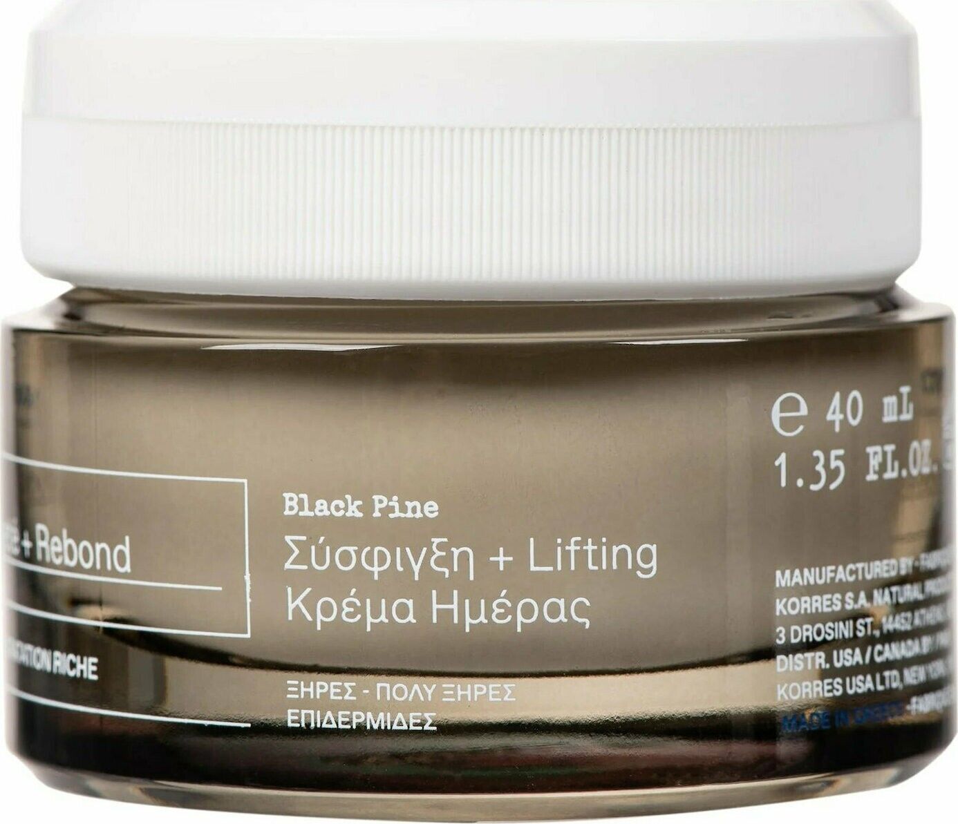 Korres Black Pine 3D Sculpting crema giorno rassodante e lifting pelle secca-...