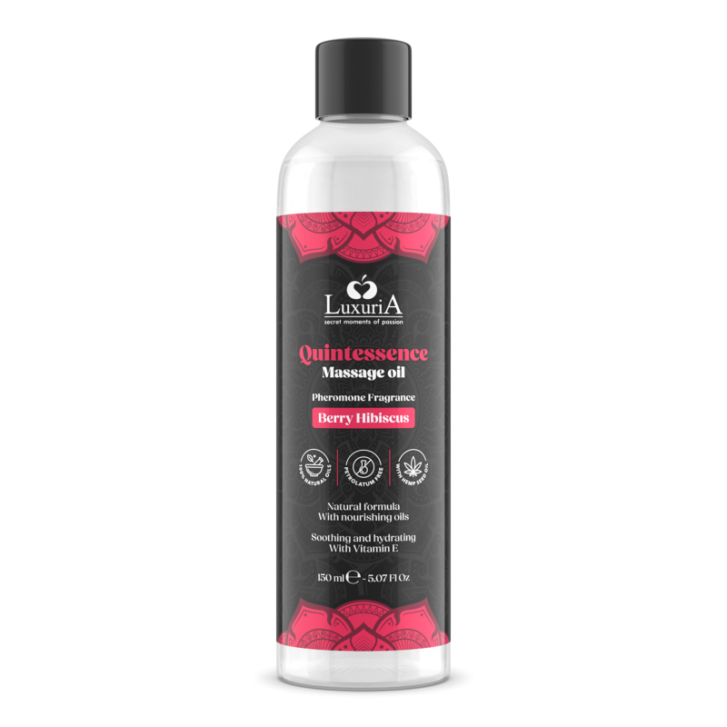 Olio da Massaggio Erotico Afrodisiaco Berry Hibiscus Luxuria 150ml