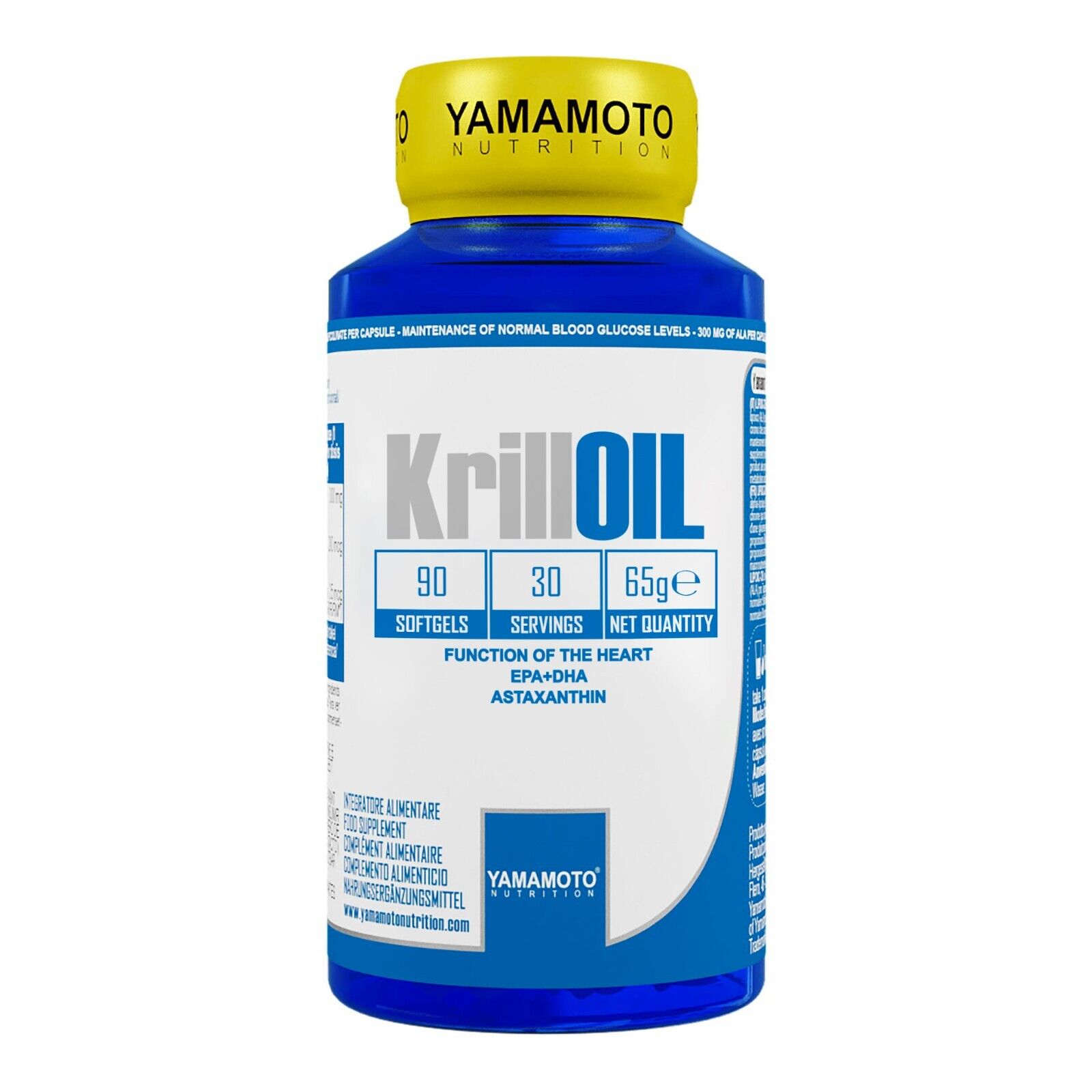 OLIO DI KRILL OMEGA 3 90 Capsule con Astaxantina YAMAMOTO Alta qualità