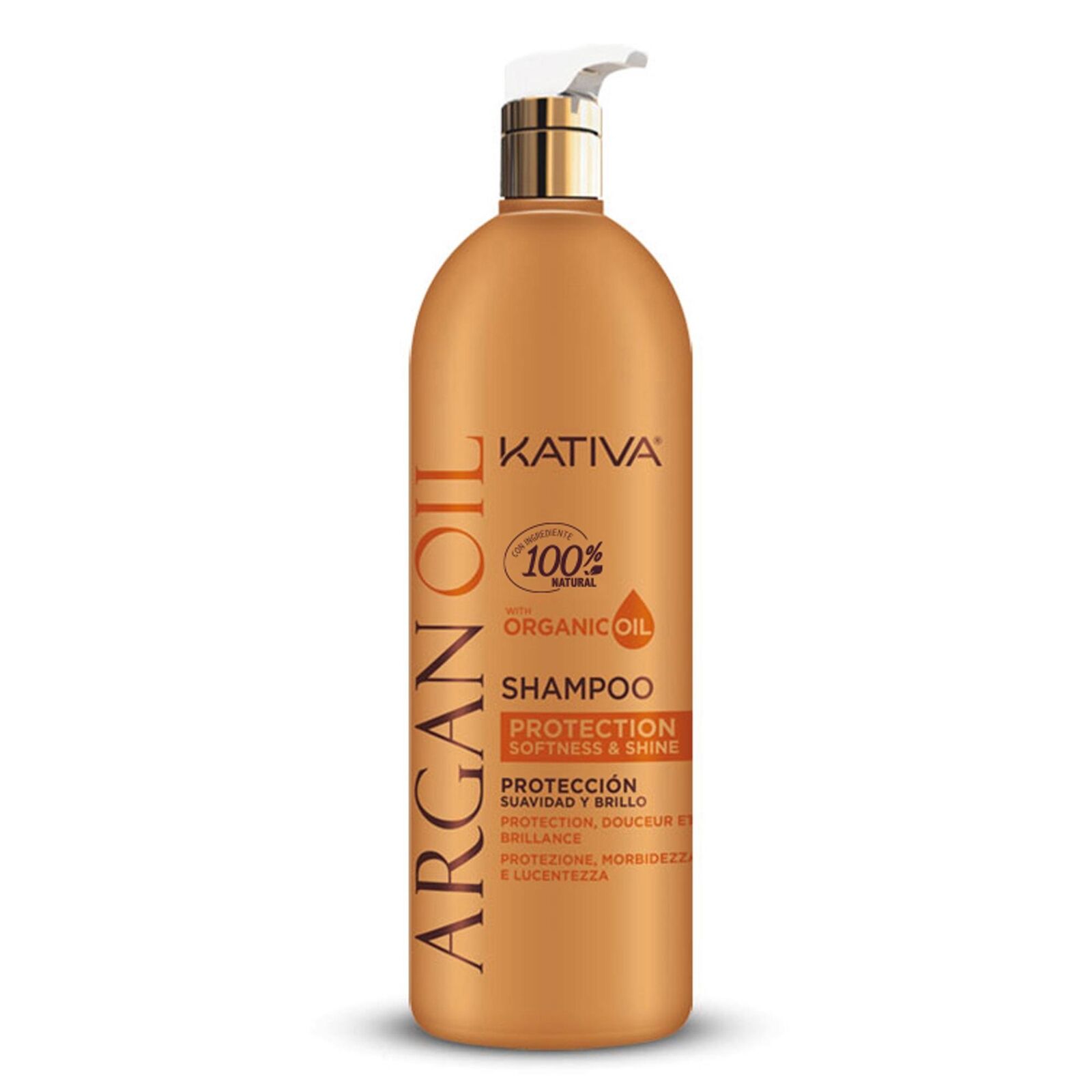 KATIVA ARGAN OIL SHAMPOO PROTECTION SHINE SENZA SOLFATI 1000ML CAPELLI LUMINOSI