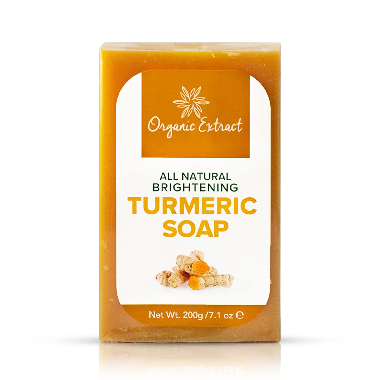 ORGANIC EXTRACT Saponetta alla Curcuma - 200g / 7 oz - Sapone Schiarente, (G3g)