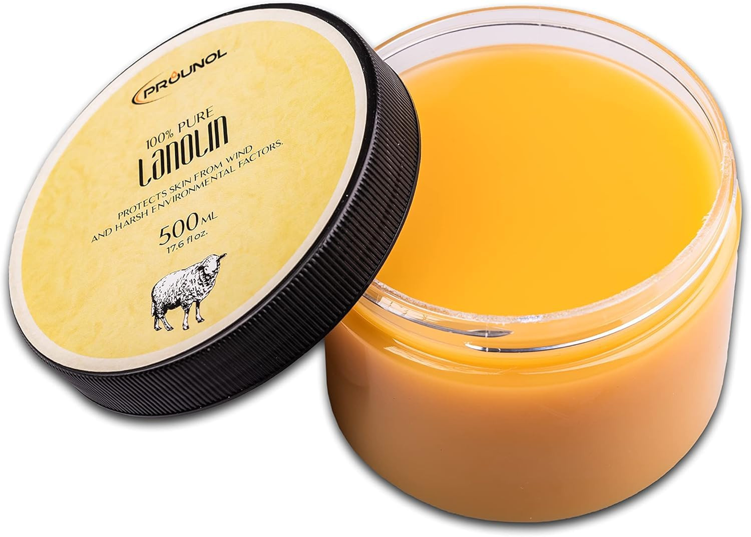 PROUNOL Lanolina Pura (lanolin anidra) 500 ml 100% naturale crema per (N8I)