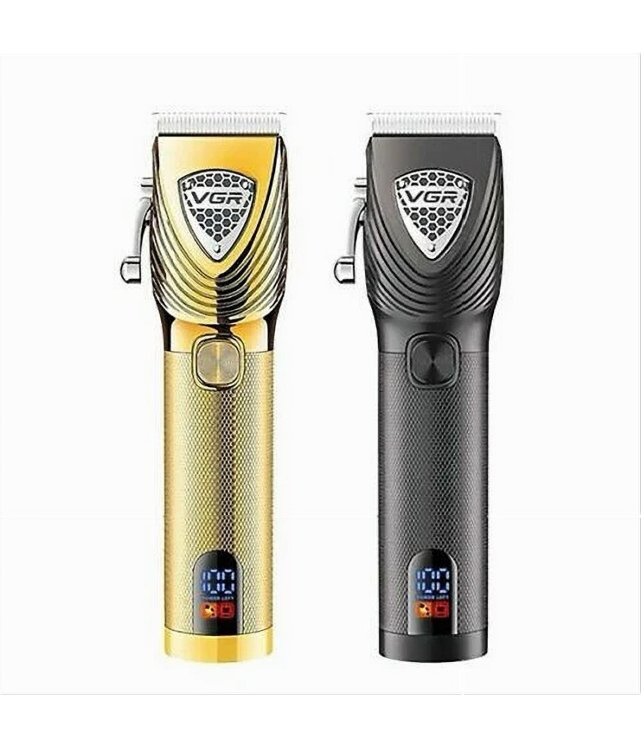 TAGLIACAPELLI ELETTRICO PROFESSIONALE RICARICA USB DISPLAY LED RASOIO VGR V-657