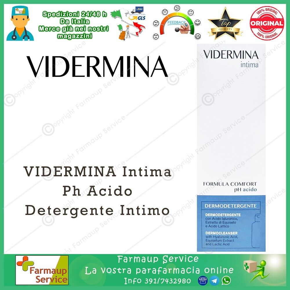 Vidermina Intima Ph Acido Detergente Intimo Formula Comfort Dermodetergente