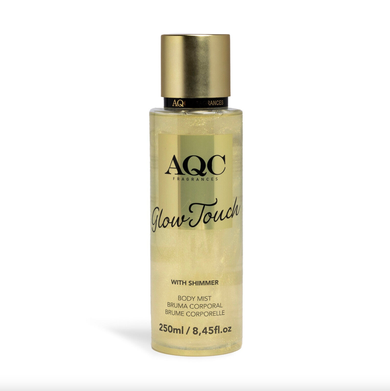 AQC Fragrances Glow Touch Gold Body Mist Spray Scintillante 250 ml
