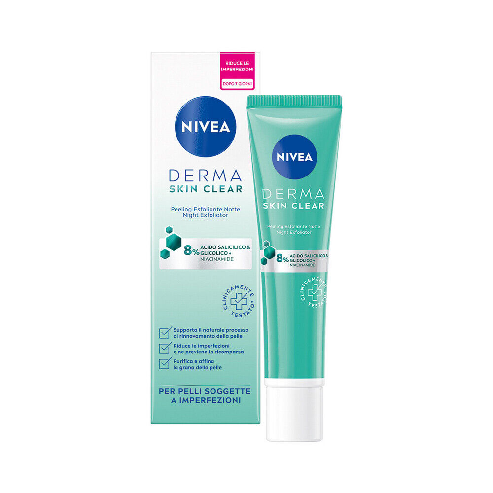 Nivea Crema Viso Notte Peeling Esfoliante Rigenerante Nivea Derma Skin Clear