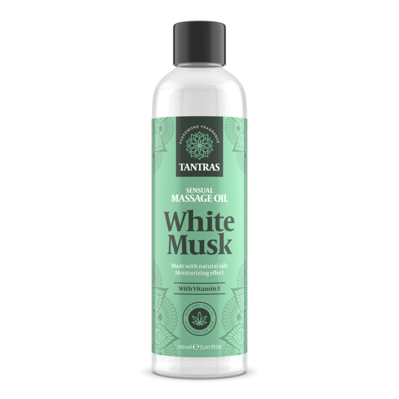 Olio da Massaggio Afrodisiaco ai Feromoni Tantras - White Musk 150ml