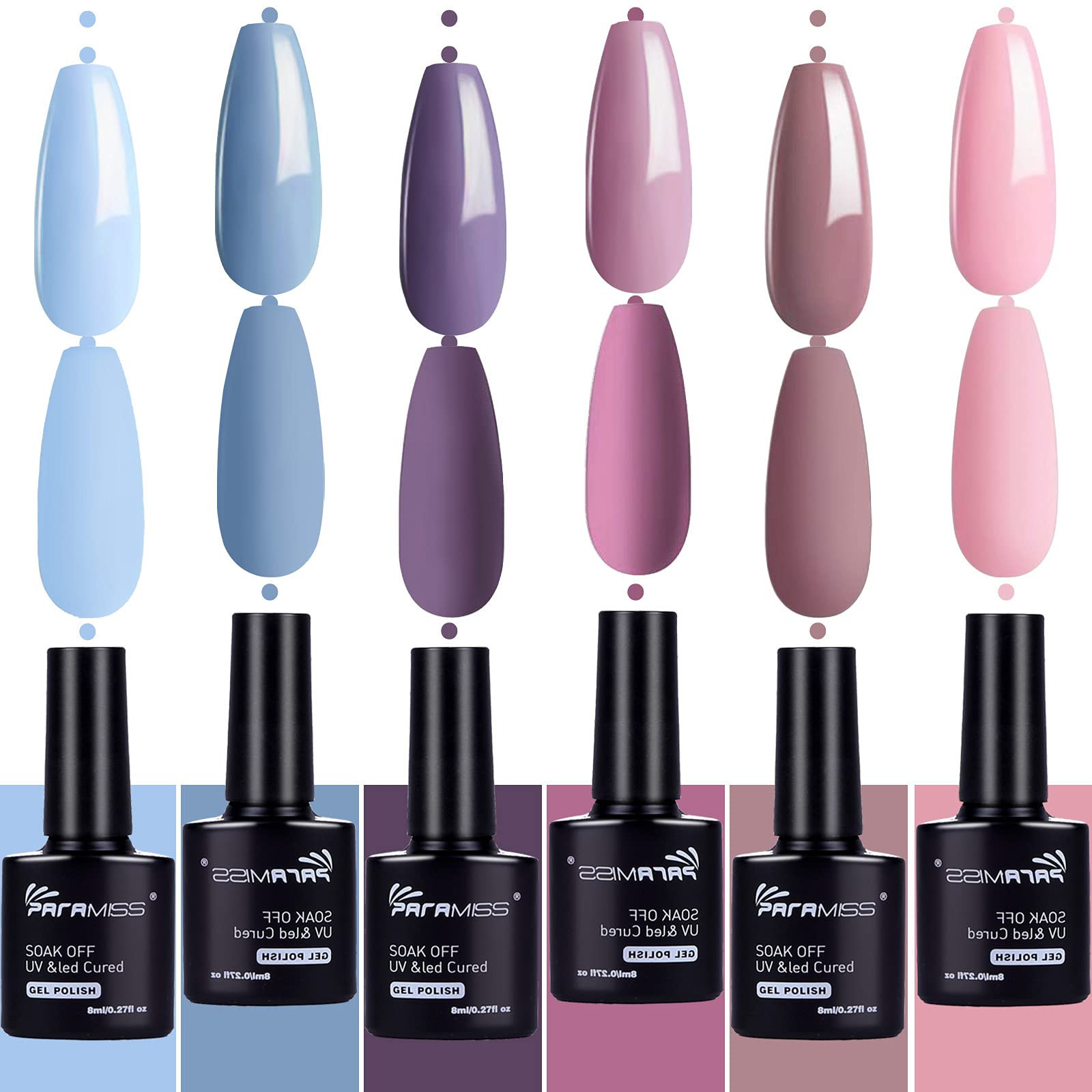 PARAMISS Smalto Semipermanente per Unghie in Gel，Estate Colori Smalto (O9G)