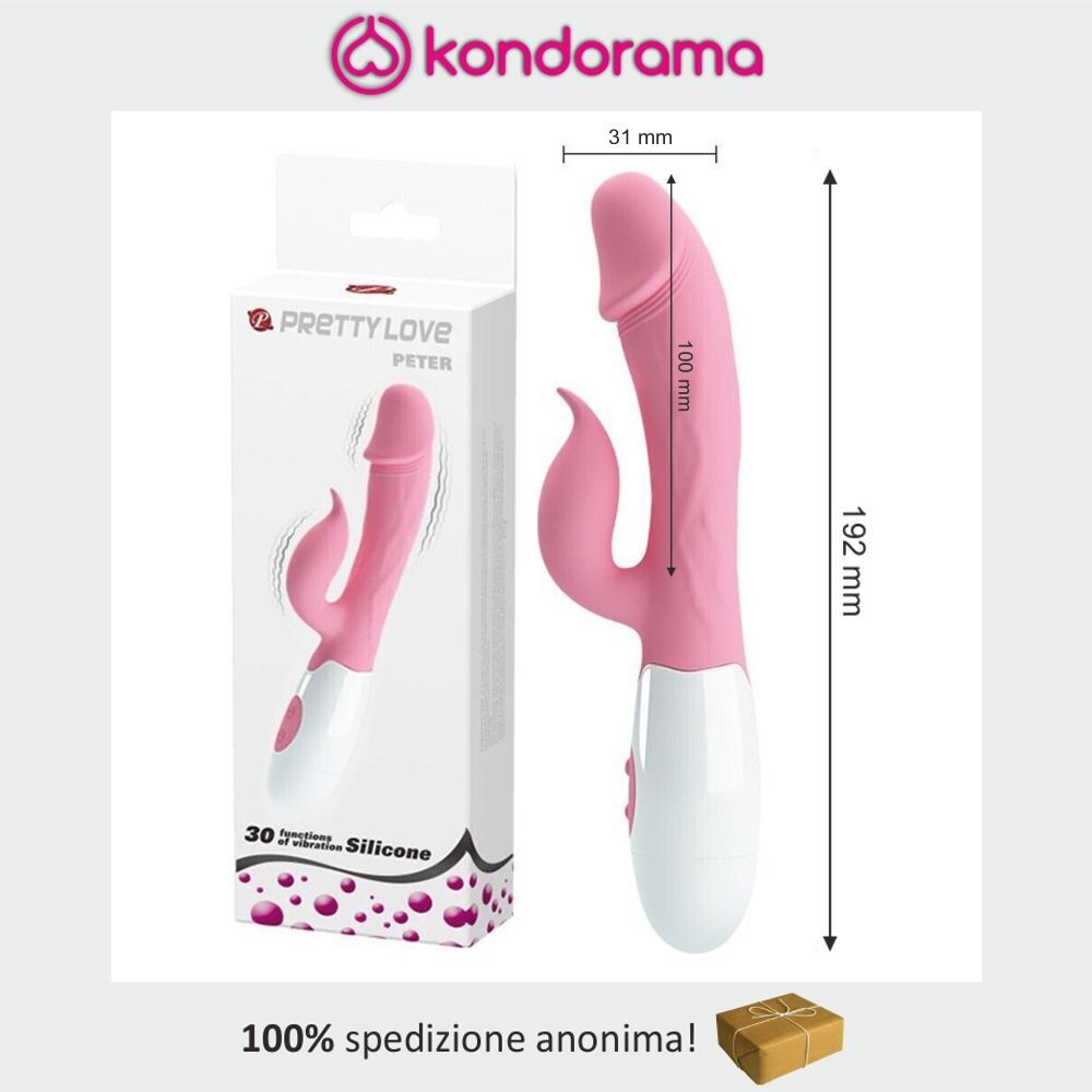 Pretty Love Peter vibratore rabbit in silicone 30 funzioni stimolatore clitoride