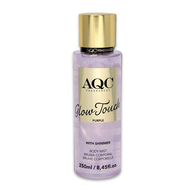 AQC Fragrances Glow Touch Purple Body Mist Spray Scintillante 250 ml