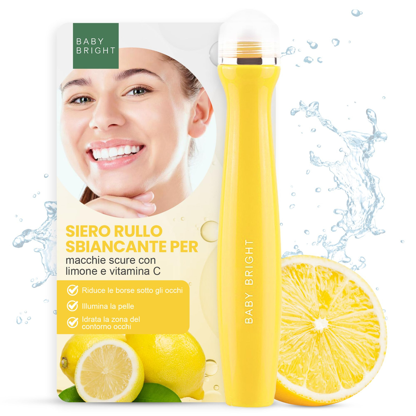 Baby Bright Advanced Siero Occhi - Idratante Roll On Occhi Serum, Rullo (m0e)