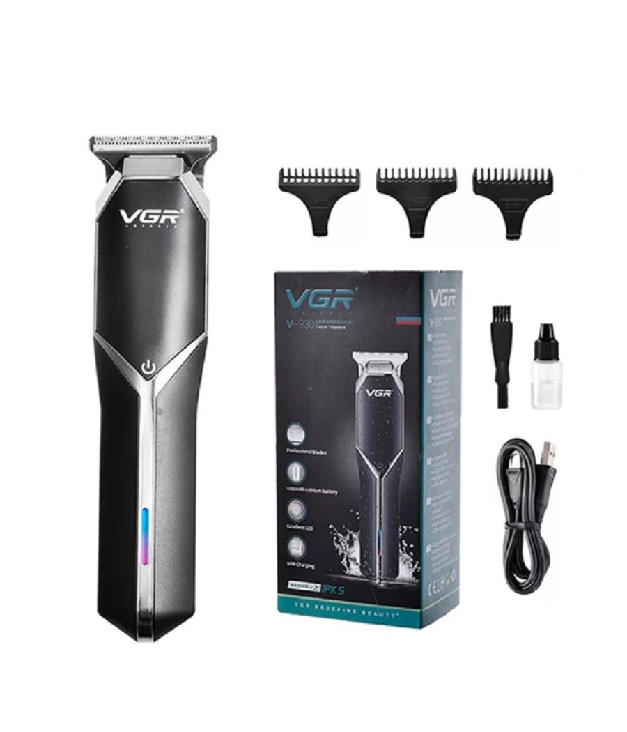 TAGLIACAPELLI BARBA TRIMMER PROFESSIONALE RICARICABILE USB IMPERMEABILE VGR V930