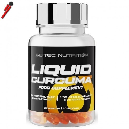 Scitec Nutrition, Liquid Curcuma, 30 cps NovaSol Curcuma con Vitamina D