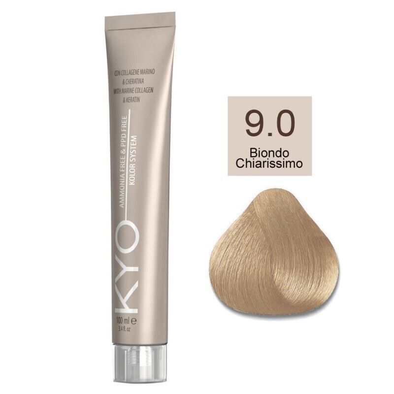 KYO Colorazione senza Ammoniaca e PPD con Cheratina - 9.0 Biondo Chiarissimo