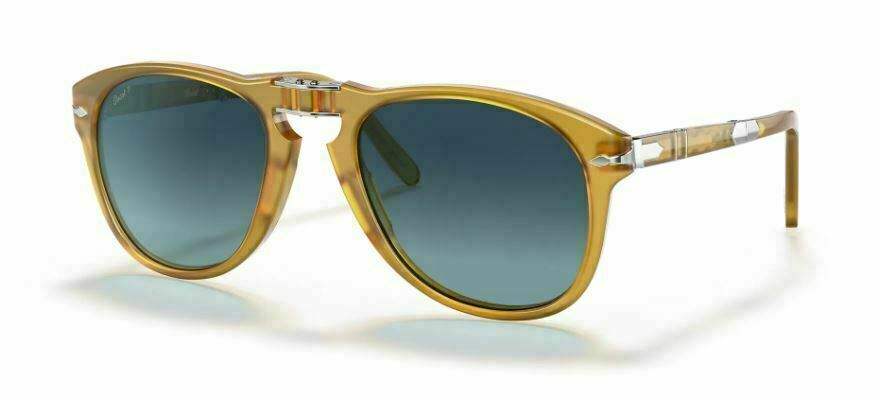 Persol PO0714SM 714 Sm 54 204/S3 Opale Giallo Sole Steve Mcqueen Polar Blu
