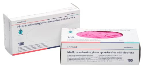 COVETRUS Guanti NITRILO senza polvere aloe vera rosa L 100 pz (n4c)