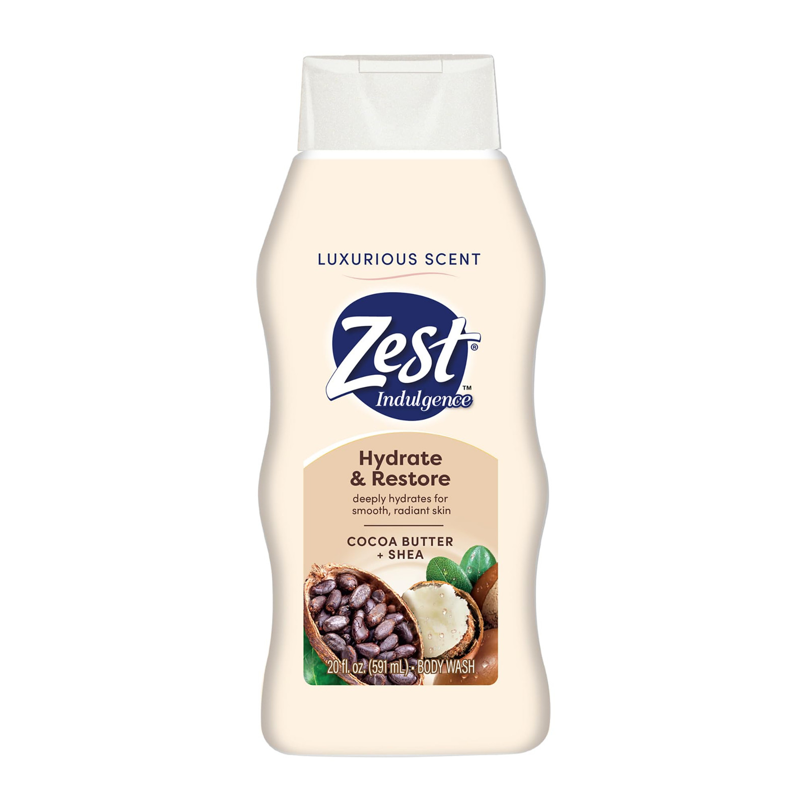 Zest Body Wash Enriched with Wild Cocoa Butter and Shea, Hydrating Body (l6G)
