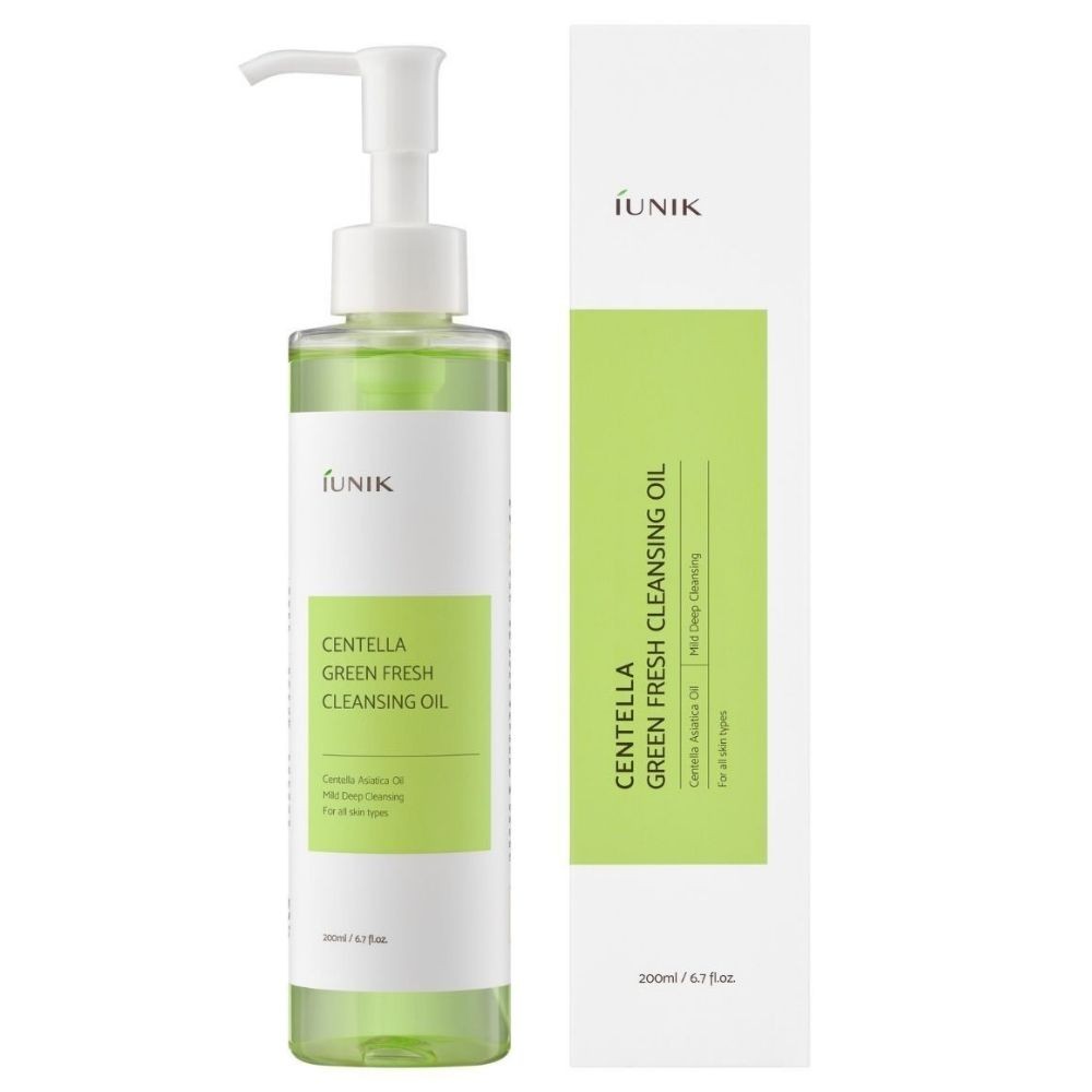 iUNIK Centella Verde Olio struccante fresco con Centella, 200 ml