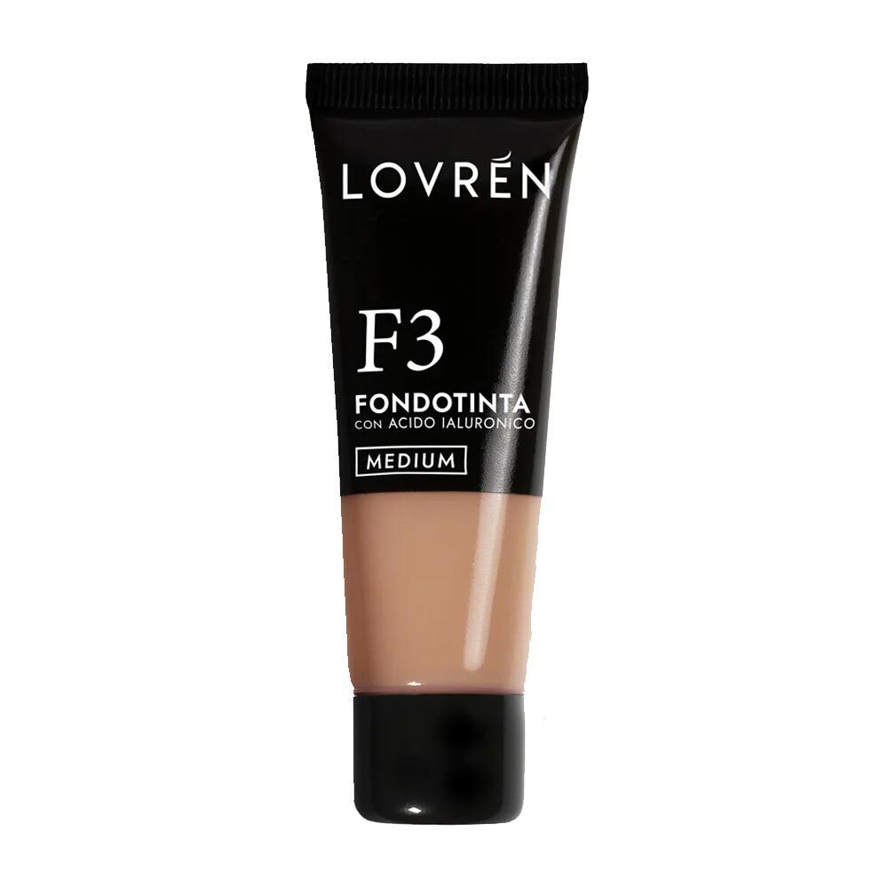 Lovrén Make Up - F3 Fondotinta con Acido Ialuronico Medium, 25ml