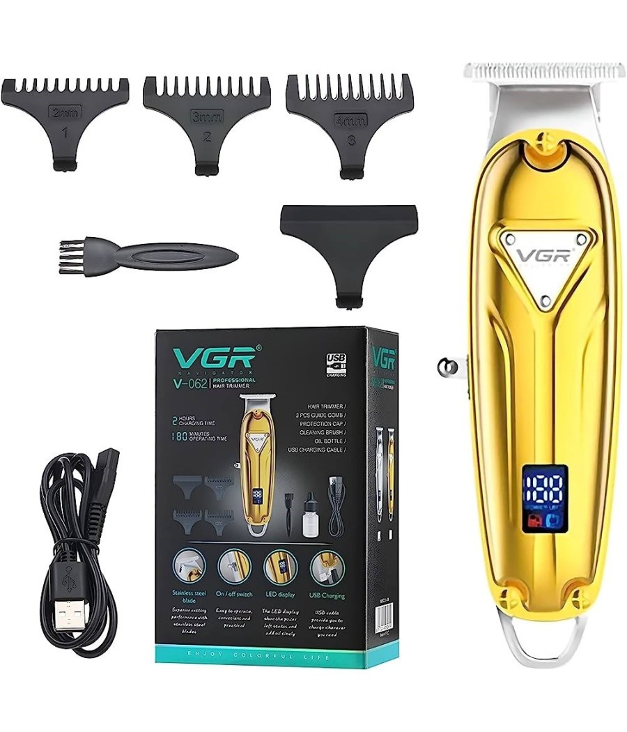 TAGLIACAPELLI RIFINITORE BARBA BAFFI PROFESSIONALE RICARICABILE RASOIO VGR V-062