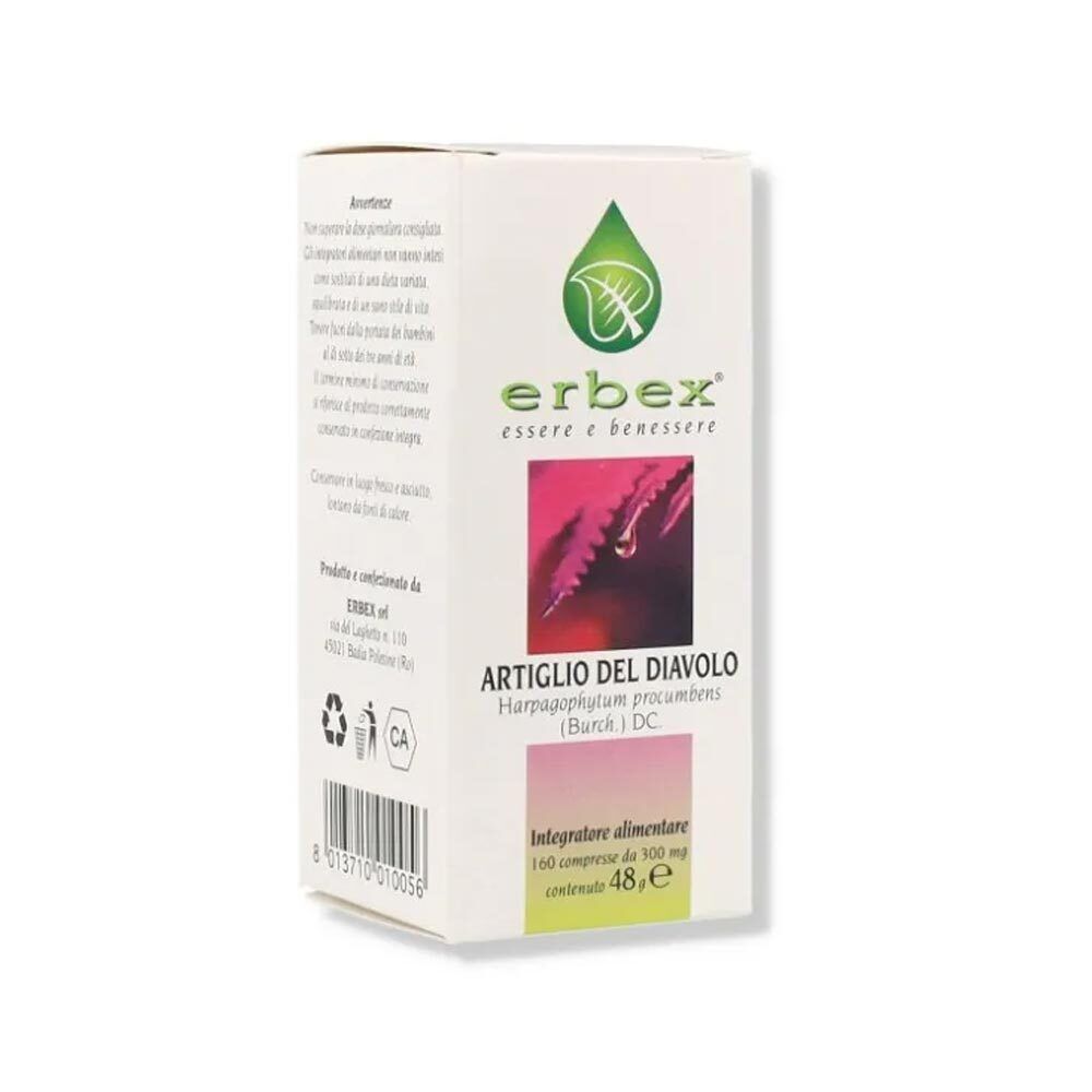 Erbex Artiglio del Diavolo Integratore Alimentare, 160 Compresse