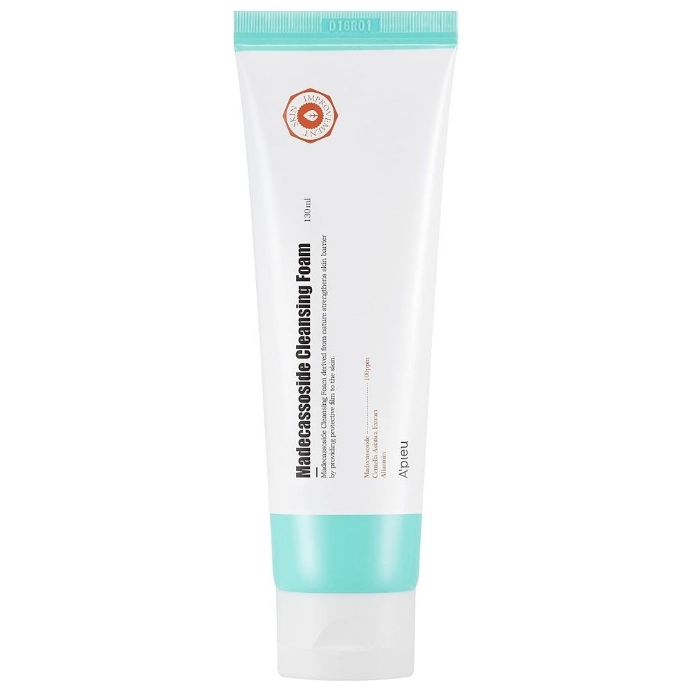 A'Pieu Schiuma detergente lenitiva per il viso con madecassoside, 130 ml