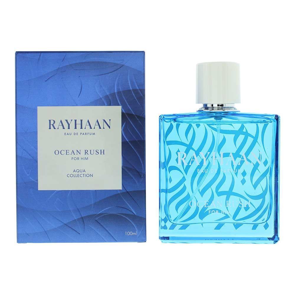 Rayhaan Ocean Rush Eau de Parfum 100ml Spray Men's - For Him EDP - NEW.