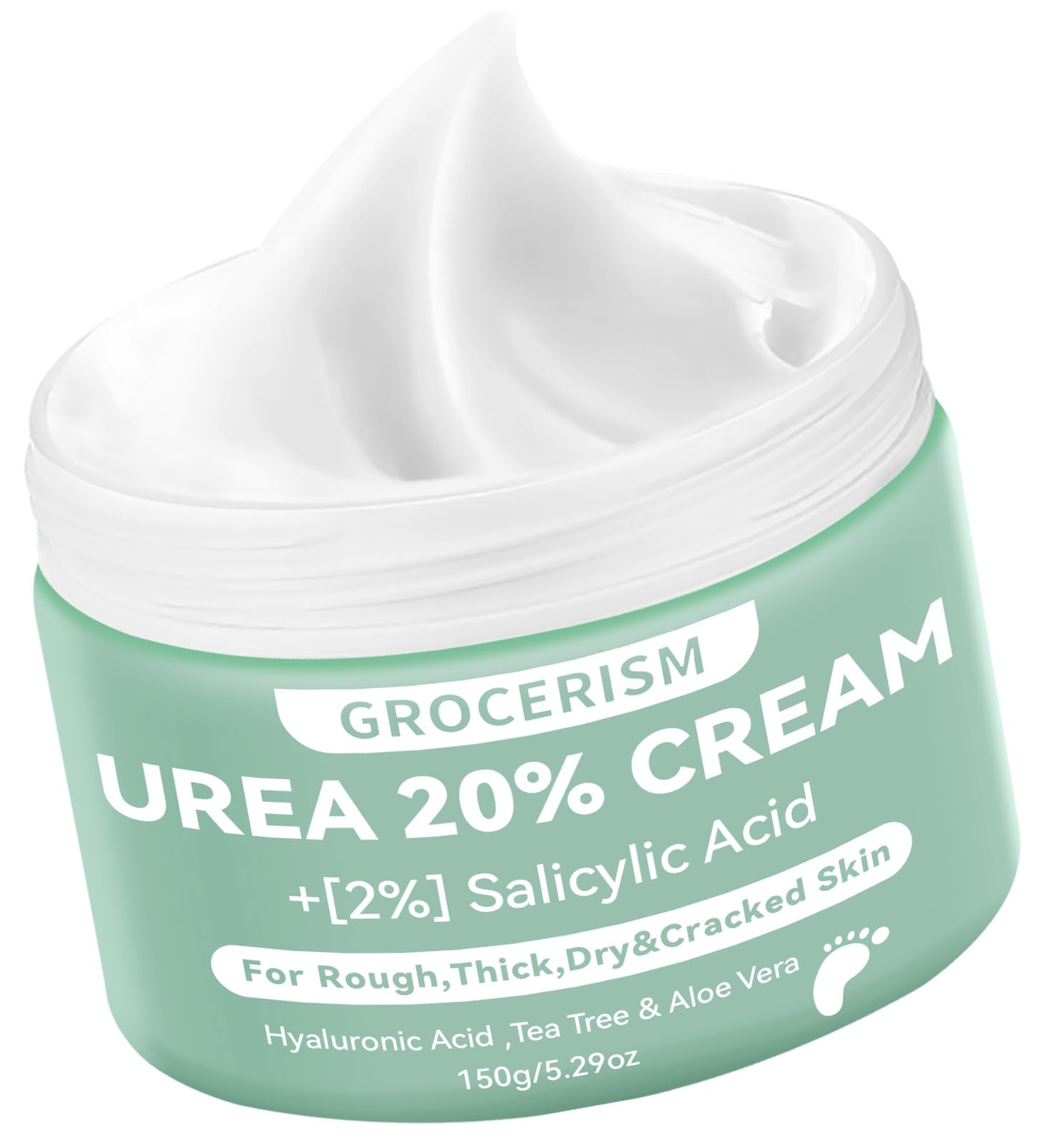 Crema Piedi Urea 20% 150g || Crema Per Piedi e Mani Con Acido Ialuronico, (r8m)