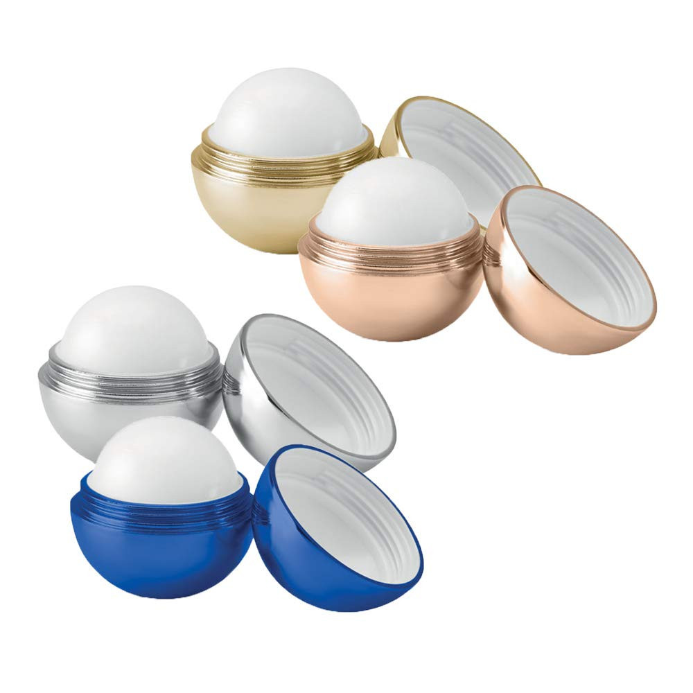 4er Set Pflegestift, Lippenbalsam für geschmeidig zarte Lippen in runder (p2l)