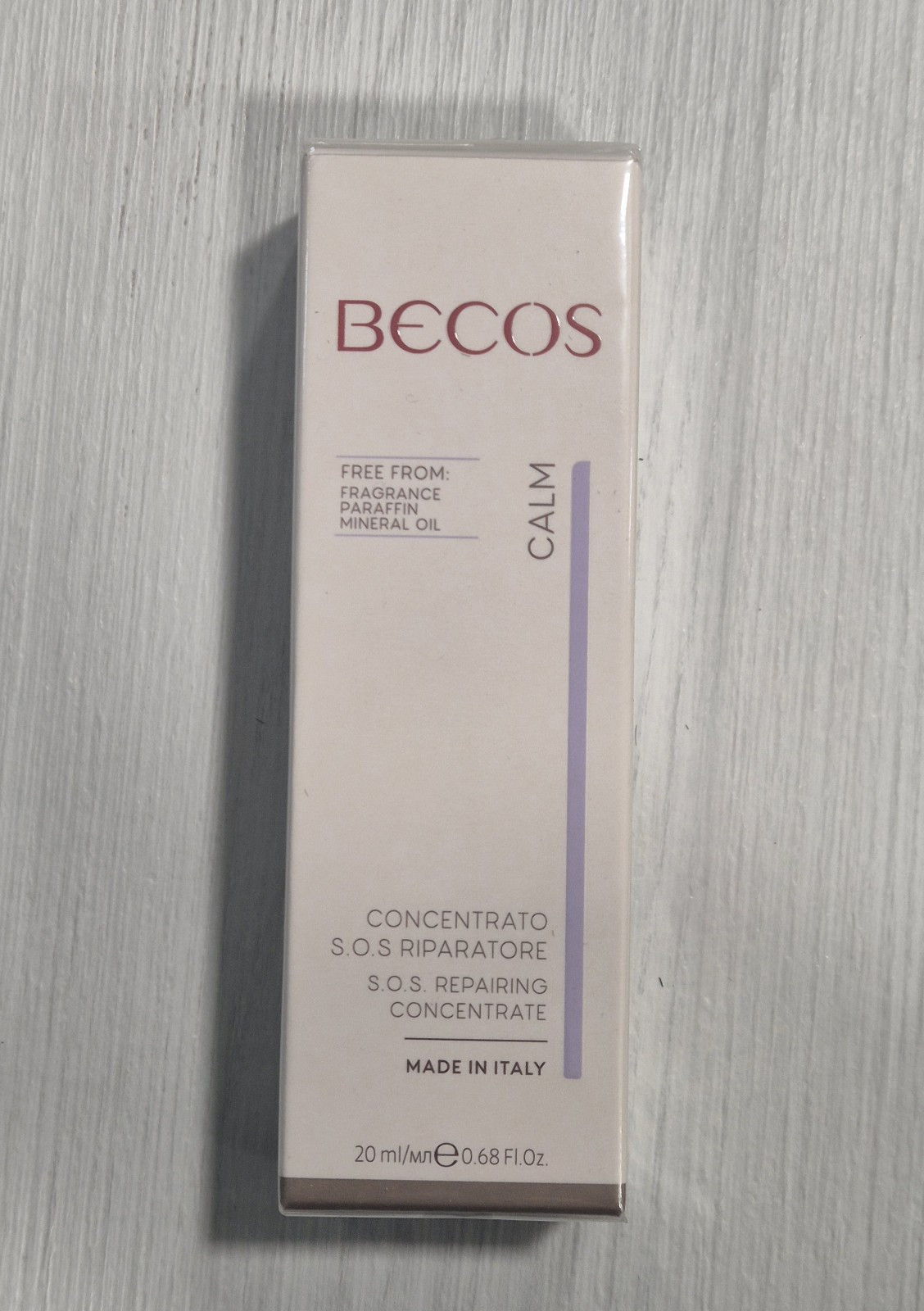 BECOS CALM CONCENTRATO S.O.S RIPARATORE 20ml COUPEROSE , CAPILLARI , IRRITAZIONI