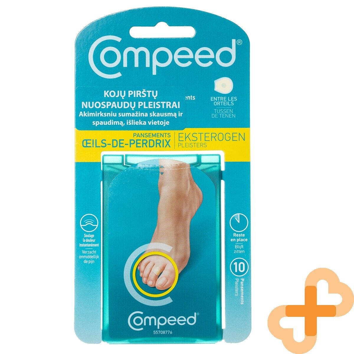 COMPEED Toe Callus Blister Patch cerotti tra le dita dei piedi 10 pezzi. Guar...