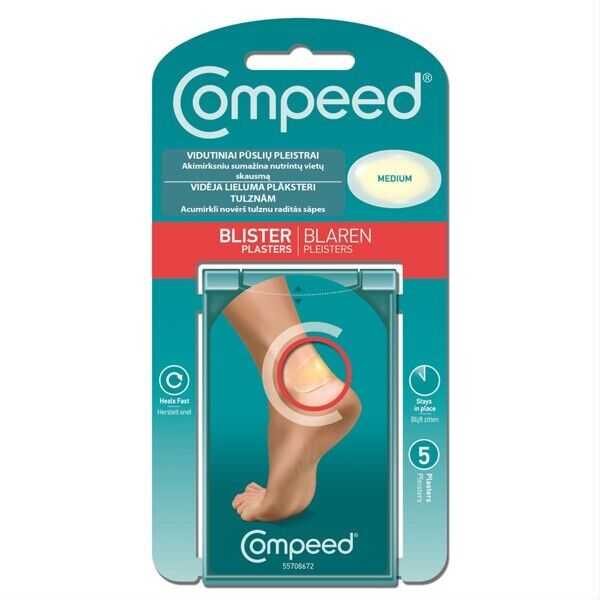 Patch COMPEED per blister Medium 5 pezzi. Intonaci di medie dimensioni rimang...