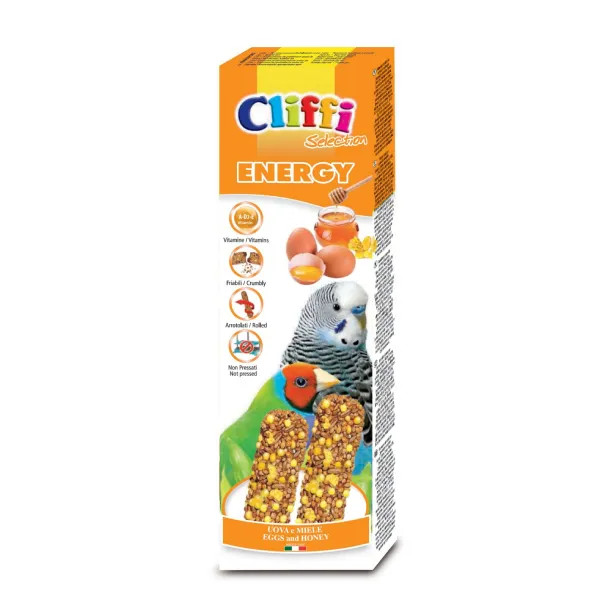 Cliffi sticks pappagallini esotici con uova e miele "energy" 60 gr