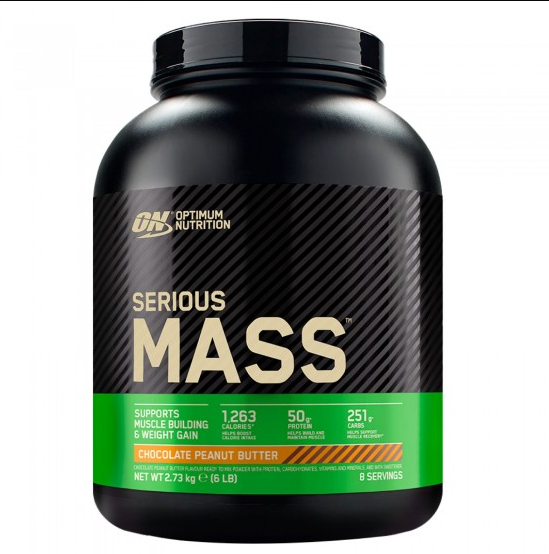 ON Optimum Nutrition Serious Mass 2730 g Proteine Whey  cioccolato arachidi