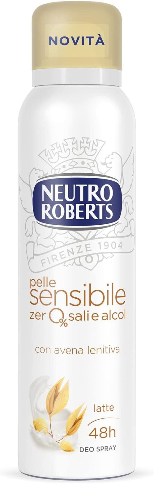 NEUTRO ROBERTS DEO SPRAY SENSIBILE AVENA E LATTE 150ML, 3 Pezzi.