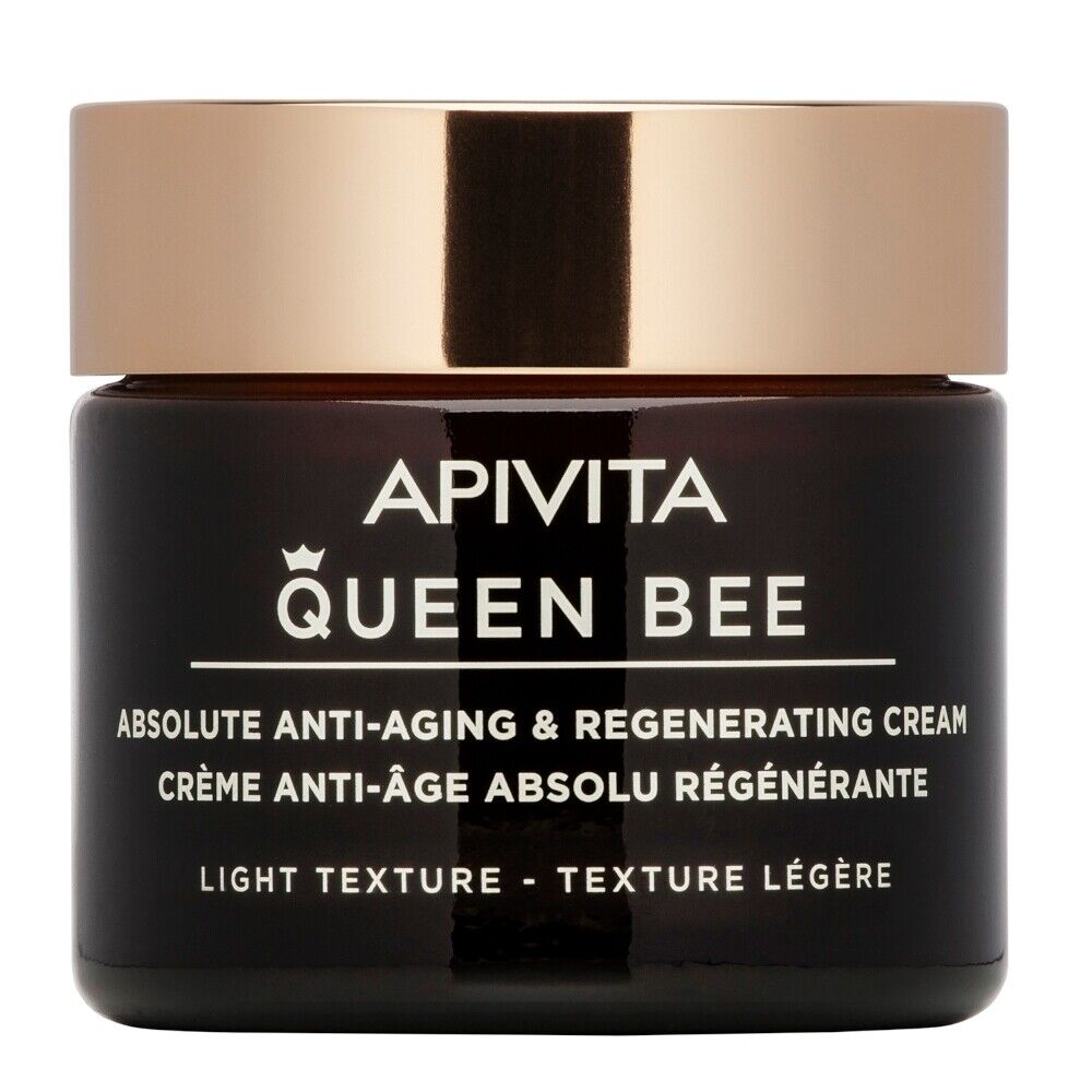 Apivita Queen Bee - Crema Anti Età Assoluta e Rigenerante Texture Leggera, 50ml