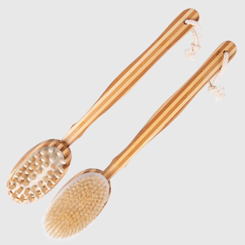 Spazzola Lavaschiena Bamboo – Doppia Faccia, Massaggio, Naturale, Relax