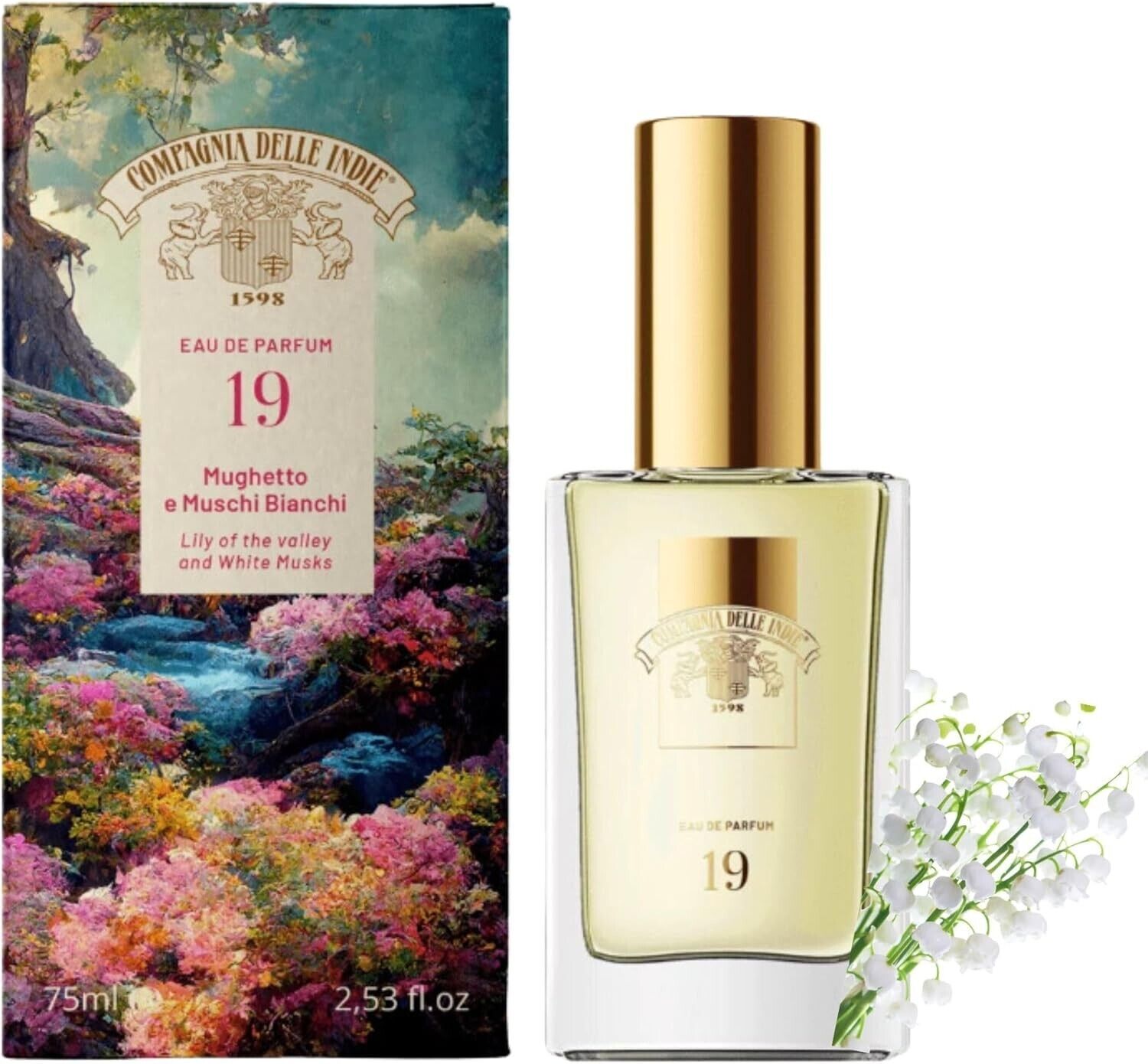 Compagnia Delle Indie Edp. 75  ml. Mughetto e Muschi Bianchi