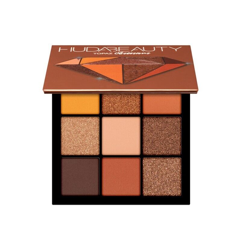 Huda Beauty Palette ombretti effetto opaco metallico glitter Topaz Obsessions