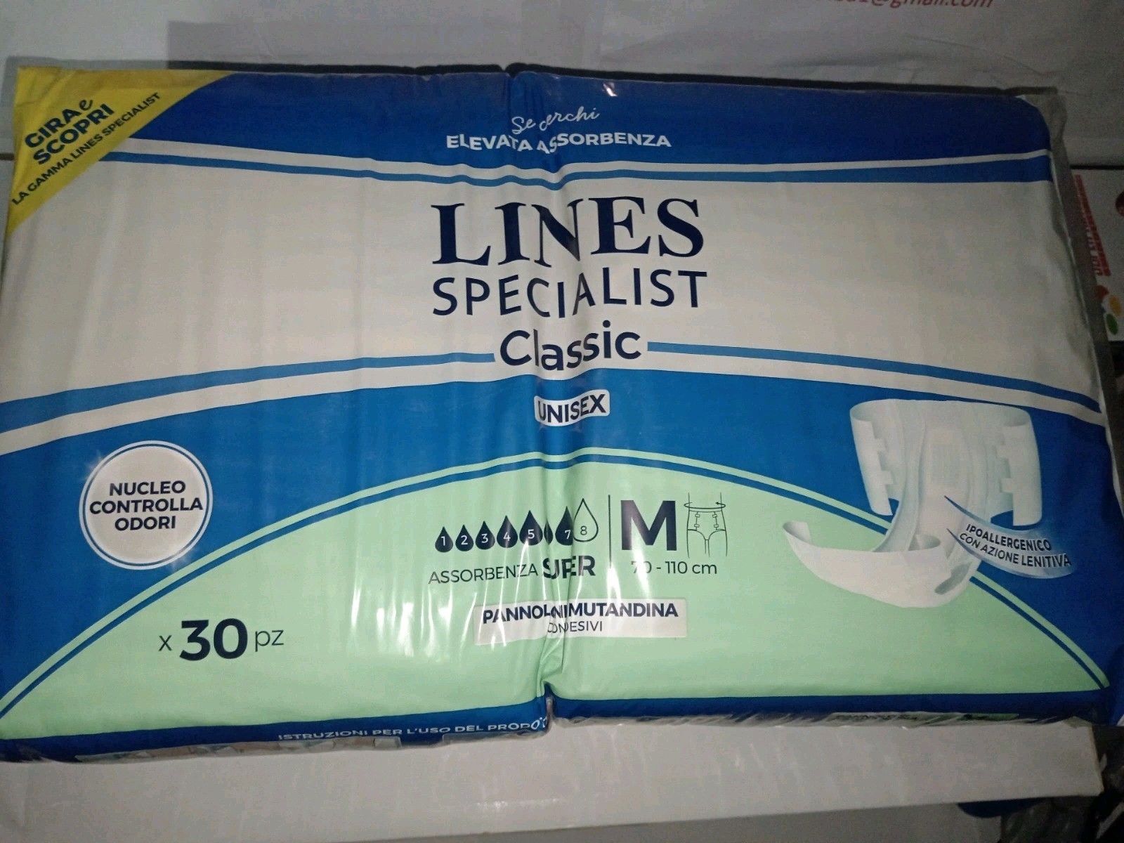 LINES MUTANDINE SPECIALIST ASSORBENTI IN CONFEZIONE DA 30 PEZZI IN TAGLIA M