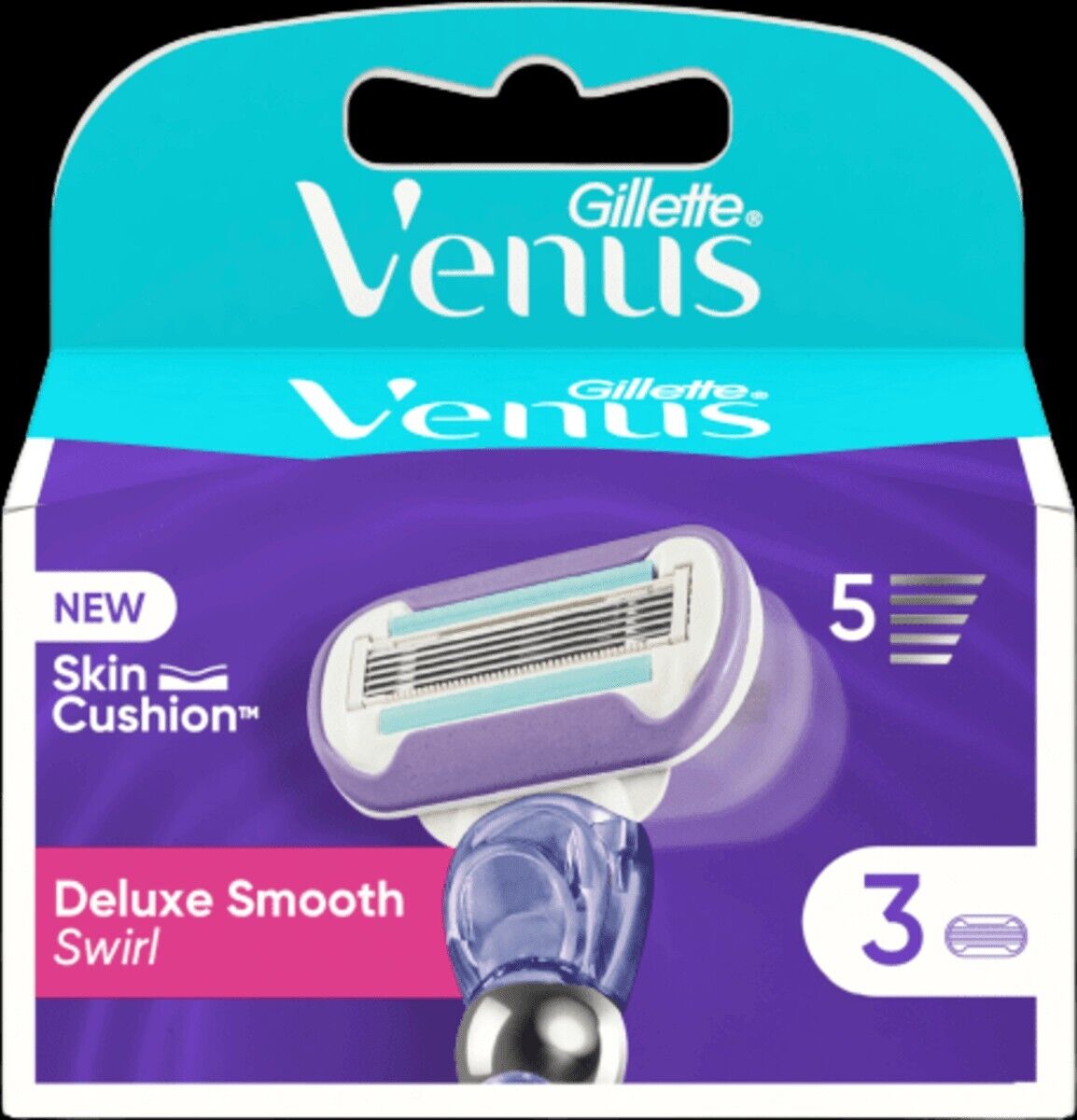 3 ricariche GILLETTE VENUS Deluxe Smooth Swirl LAME DI RICAMBIO 5 lame