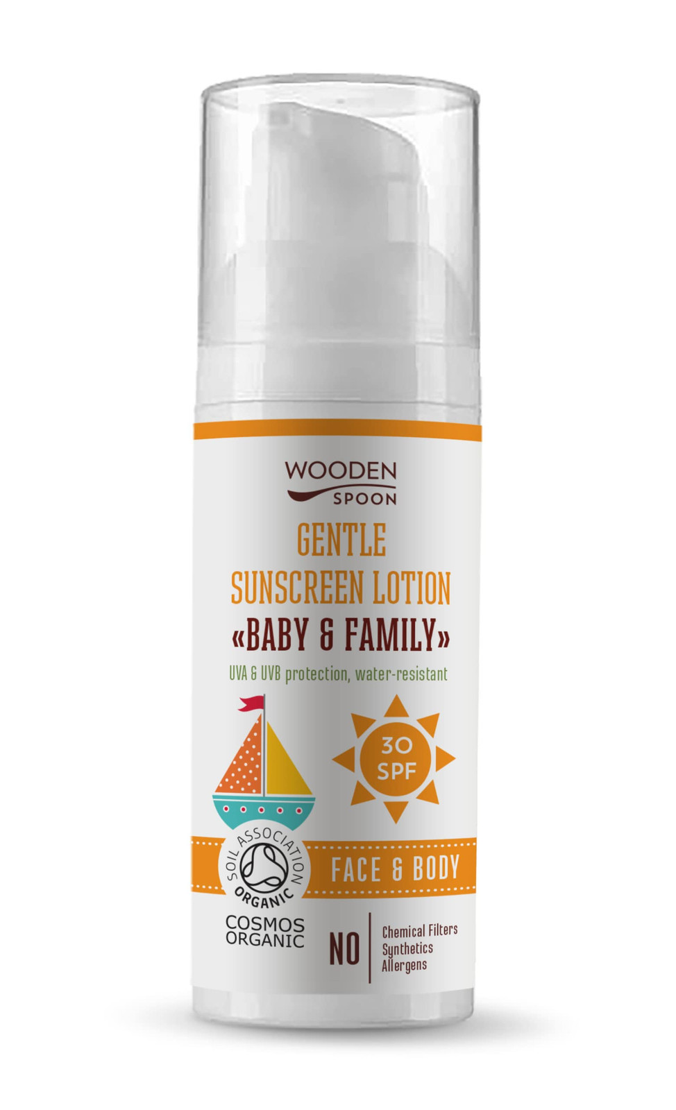 Wooden Spoon Crema solare a protezione 50, da 50 ml (b7E)