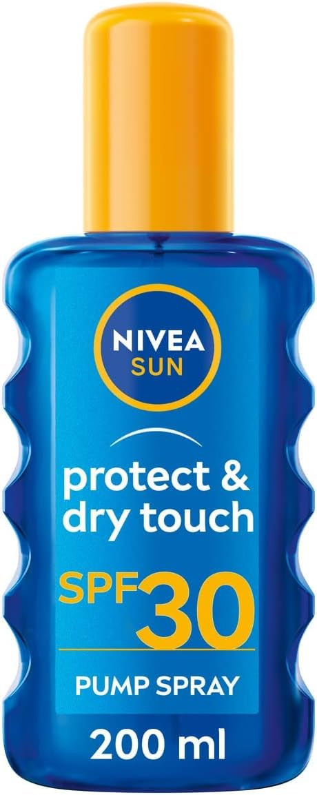 NIVEA SUN Crema Solare Spray Protect & Dry Touch SPF30 200 ml, Crema (w5x)