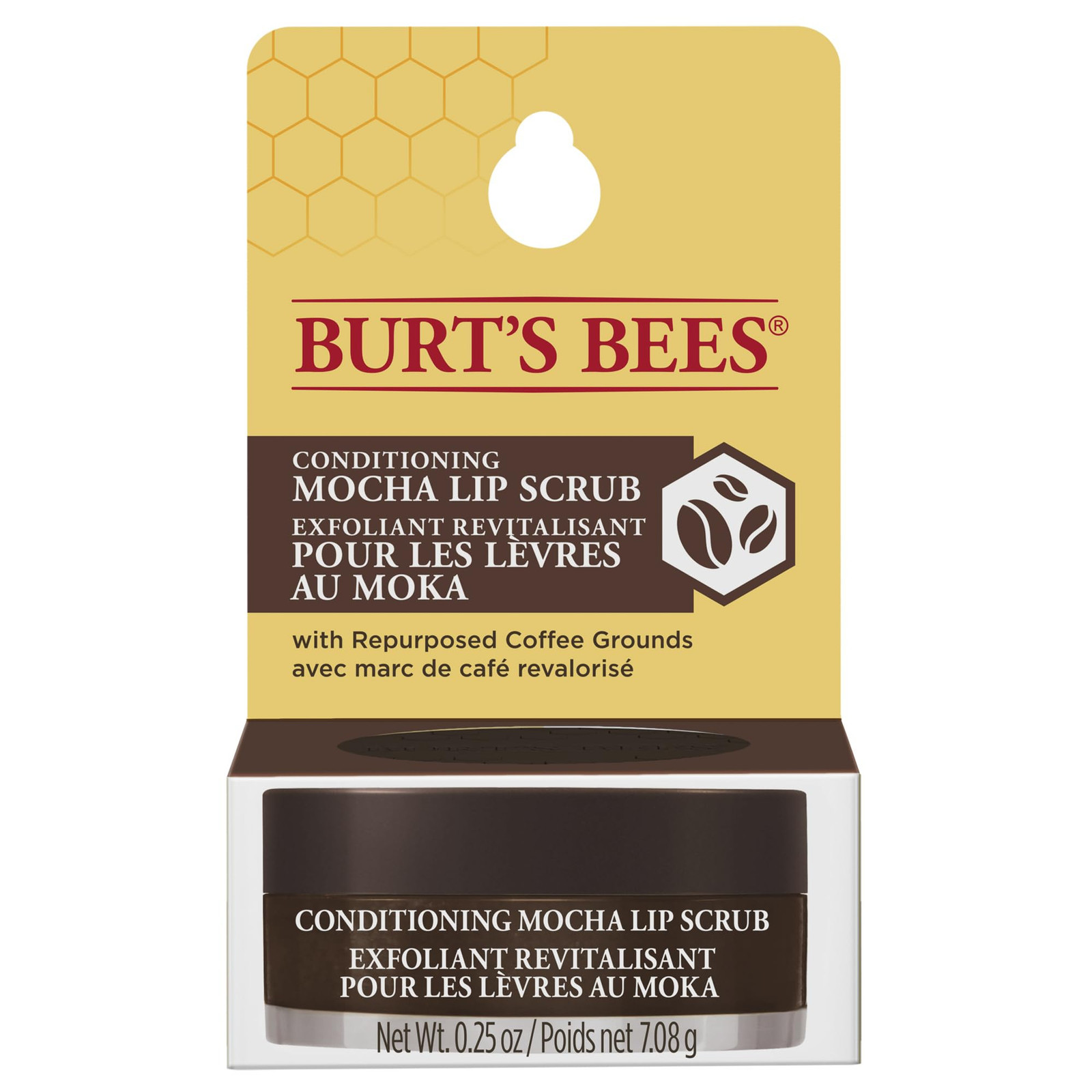 Burt's Bees Scrub e peeling, moka, con fondi di caffè riutilizzabili e (W6m)