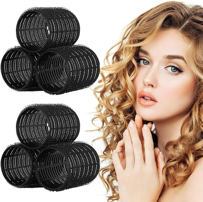 AMJKEJI Bigodini Grandi Set, 6 Pezzi Bigodini Autoadesivi Bigodini Non (M9X)