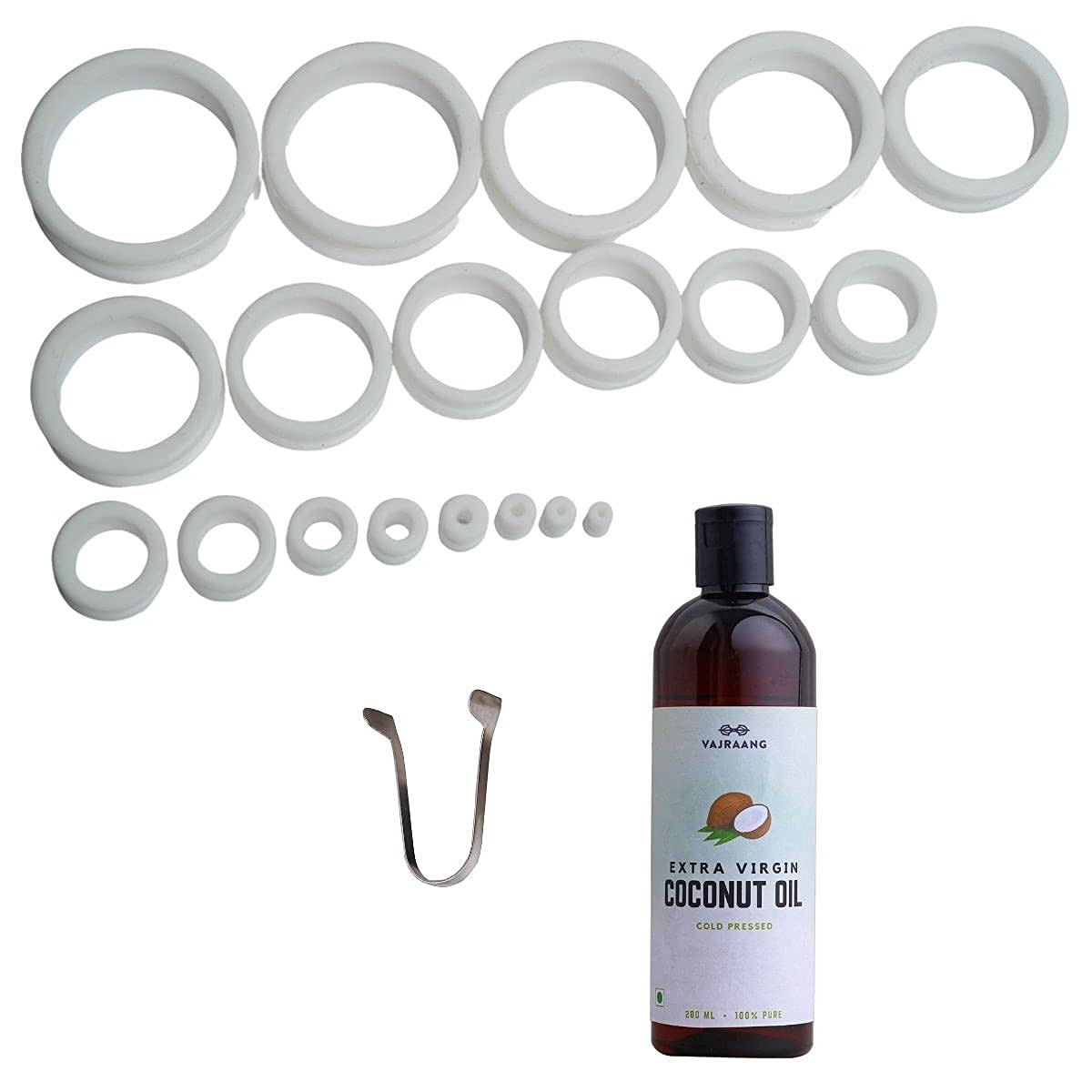 Vajraang Phimosis - Set di 20 anelli con applicatore e libretto "How to (b4O)