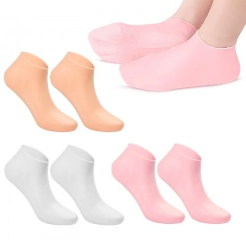 Volumoon 3 Calze in Silicone per Piedi, Calze Idratanti per Piedi, Calze (X0i)