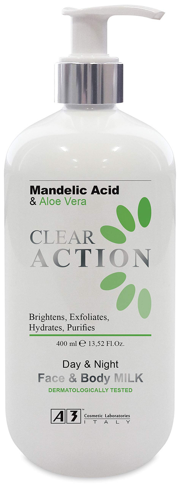 A3 Clear Action Milk with Mandelic Acid & Aloe Vera - 400 ml (W5H)