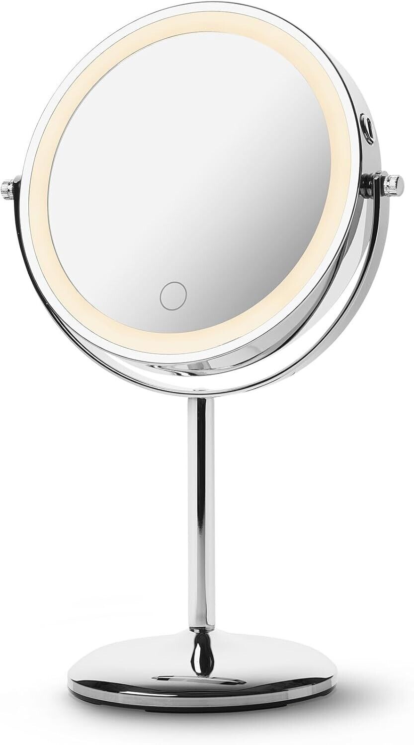 Specchio trucco con ingrandimento, specchio bagno con luce batteria ricaricabile