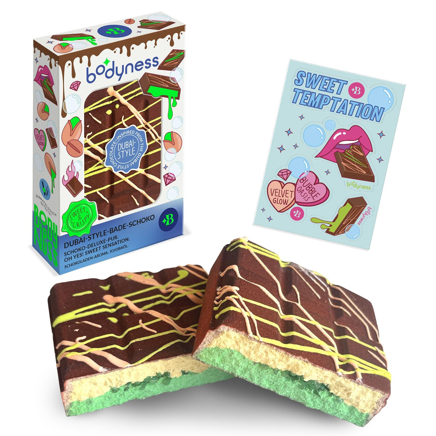 CRAZE BODYNESS Confezione 8 Bombe da bagno Dubai Chocolate - bomba da (W1T)